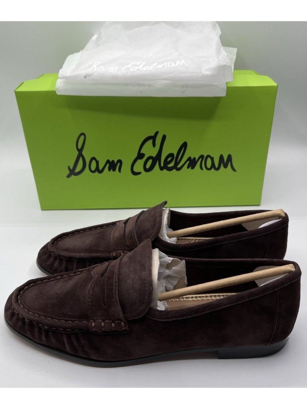 Sam Edelman Loafers Womens Size 8 Flat Brown Sued Lizbeth Slip On